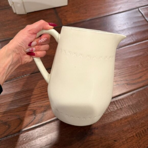 Hearth & Hand Magnolia Stoneware Pitcher Rustic Farmhouse - Picture 2 of 5